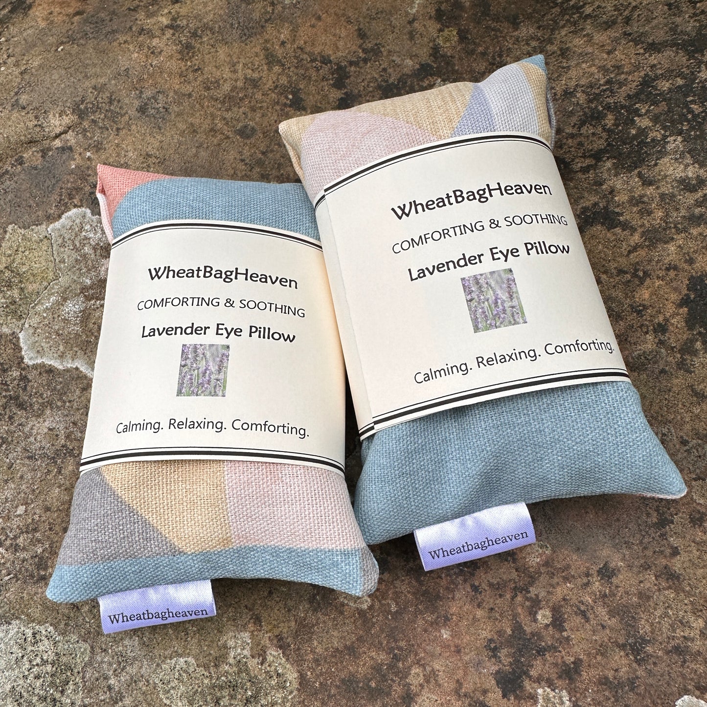 Pastel abstract cotton wheat bag, with or without lavender. Hot cold compress