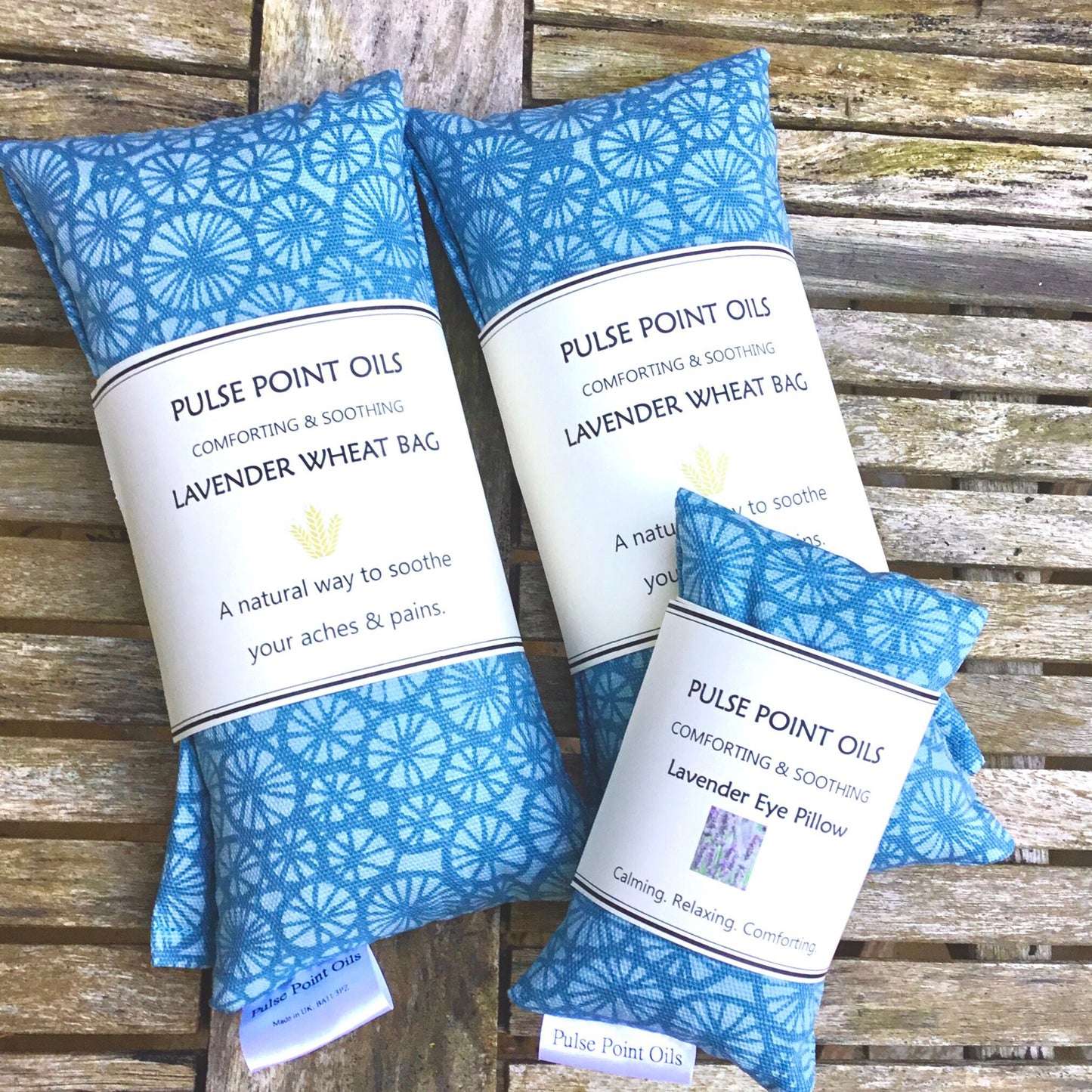 Teal heating pad, lavender scented wheat bag, wrist rest heat pack, computer accessory wrist support