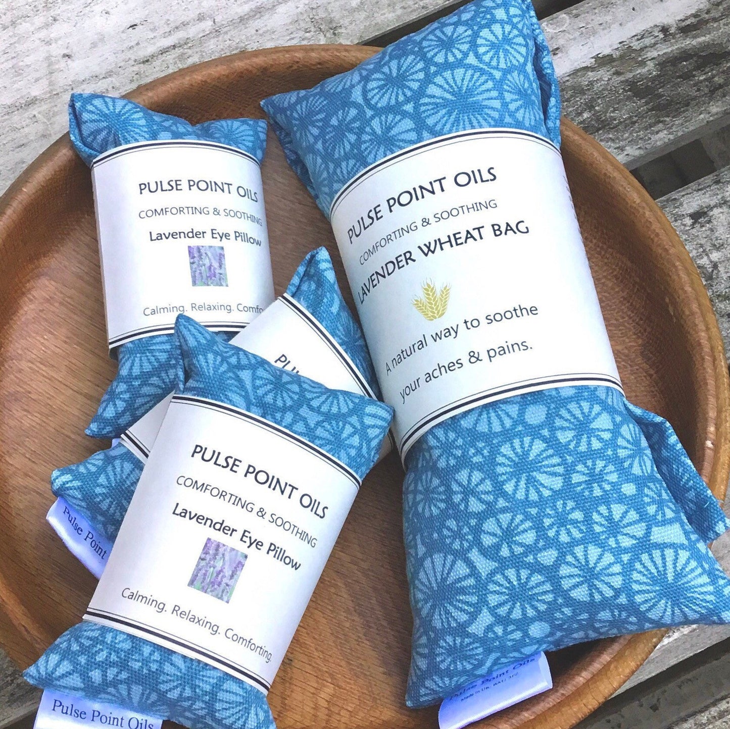 Teal heating pad, lavender scented wheat bag, wrist rest heat pack, computer accessory wrist support