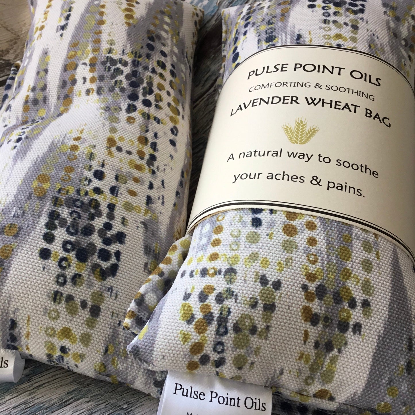 Men’s long cotton wheat bags. Lavender scented stocking filler heating pad.