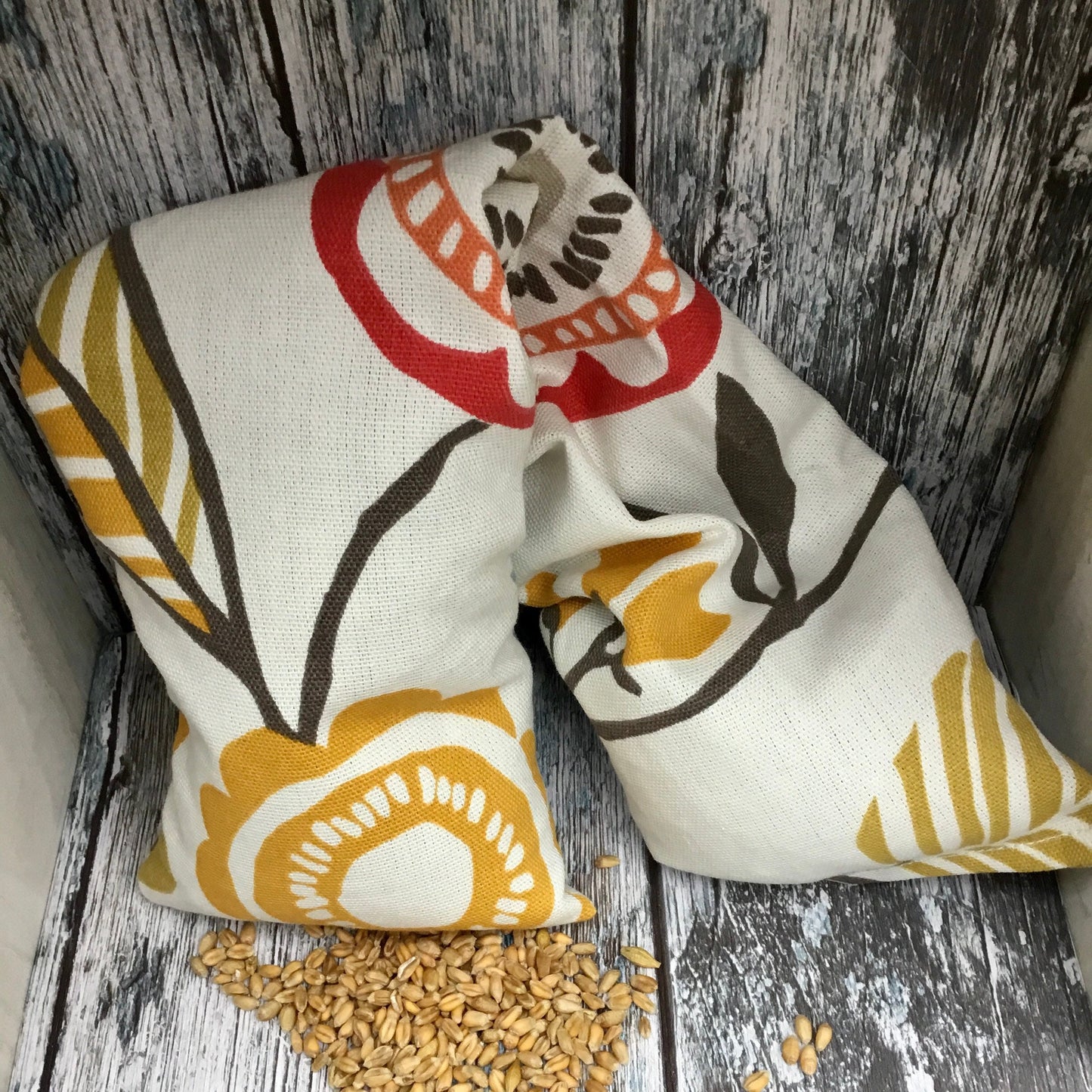 Practical get well soon gift with lavender scent, long cotton wheat bag for natural pain relief that's great for backs, shoulders, necks and joints