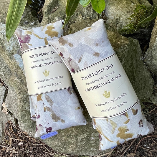 Two lavender wheat bags, heating pad rustic rose.