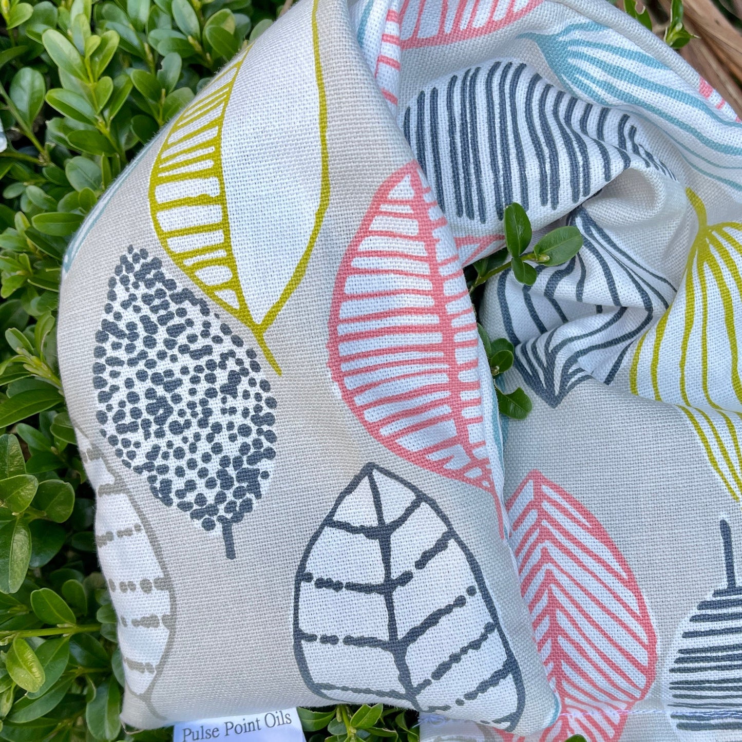 Wheat bag lavender scented rainbow leaves. Heating pad neck wrap to ease tension. Heat pack get well soon gift