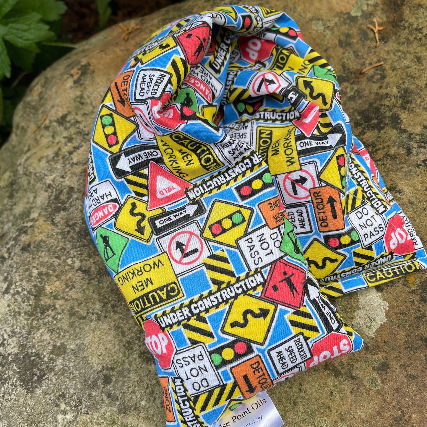 Men at work print cotton fabric lavender wheat bag gift