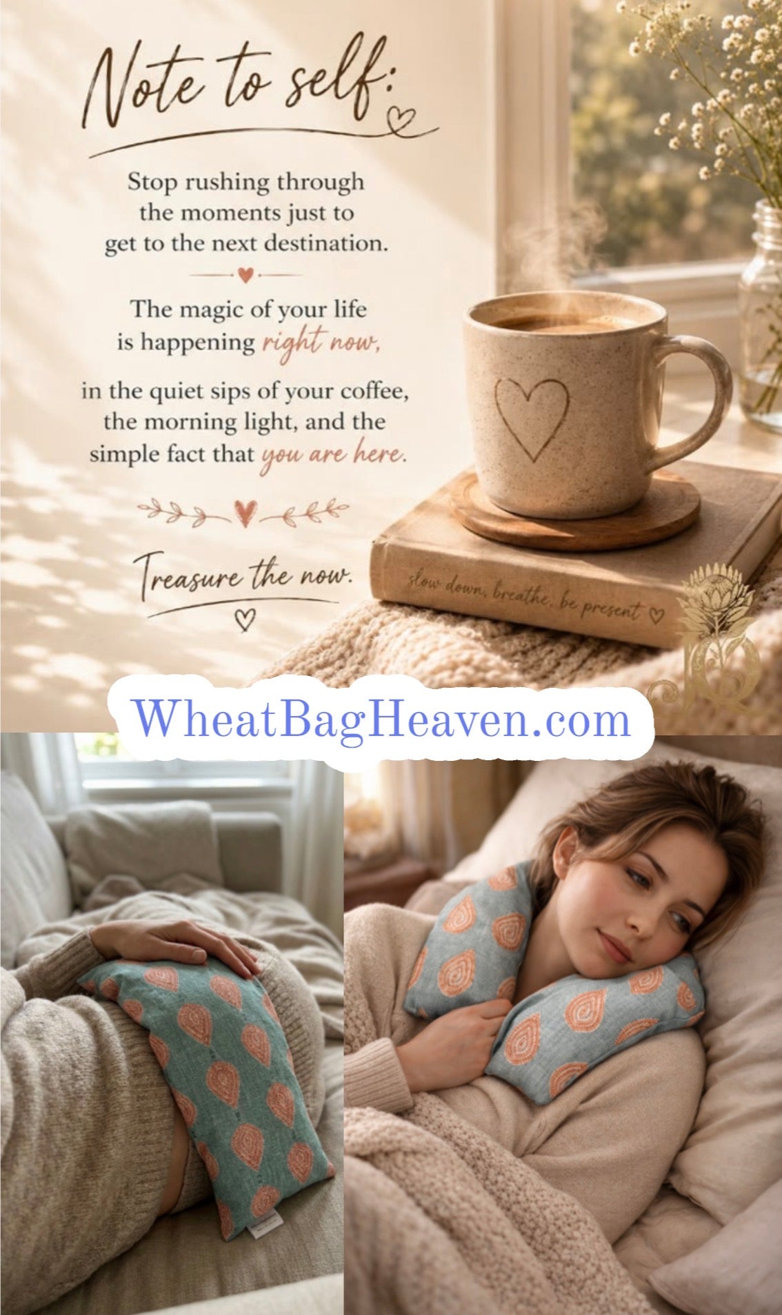 Tea Lover Wheat Bag - Lavender Scented Heat Pad & Natural Pain Relief