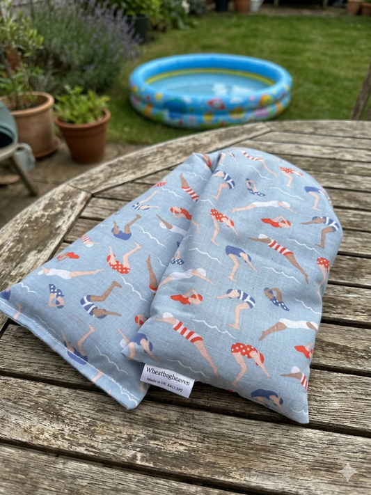 Children's Swimmers Print Lavender Wheat Bag – Microwave Heat Pack for Post-Swim Recovery & Bedtime Comfort