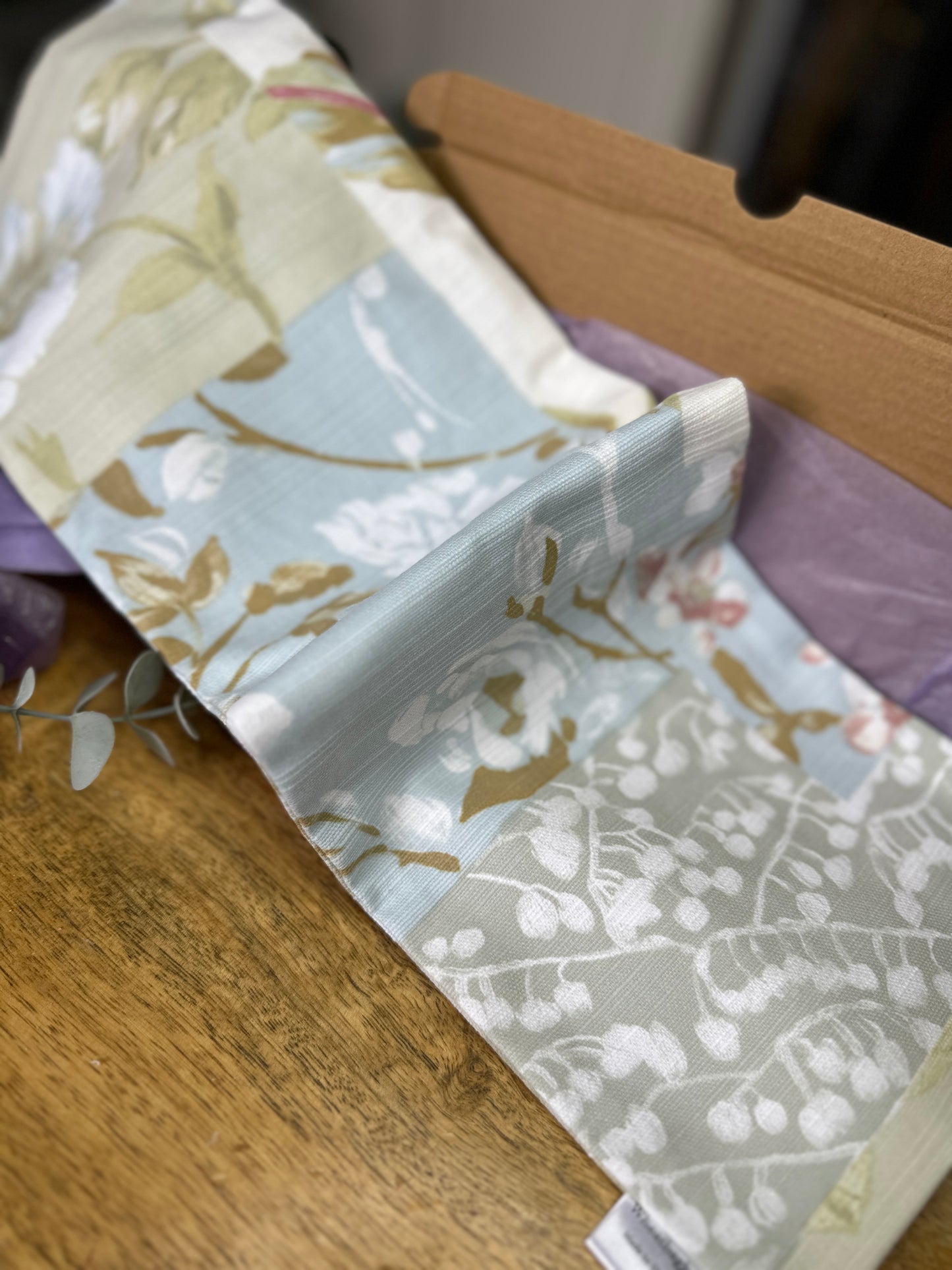 Removable Wheat Bag Cover – Pastel Floral Patchwork Print Case 50x15cm