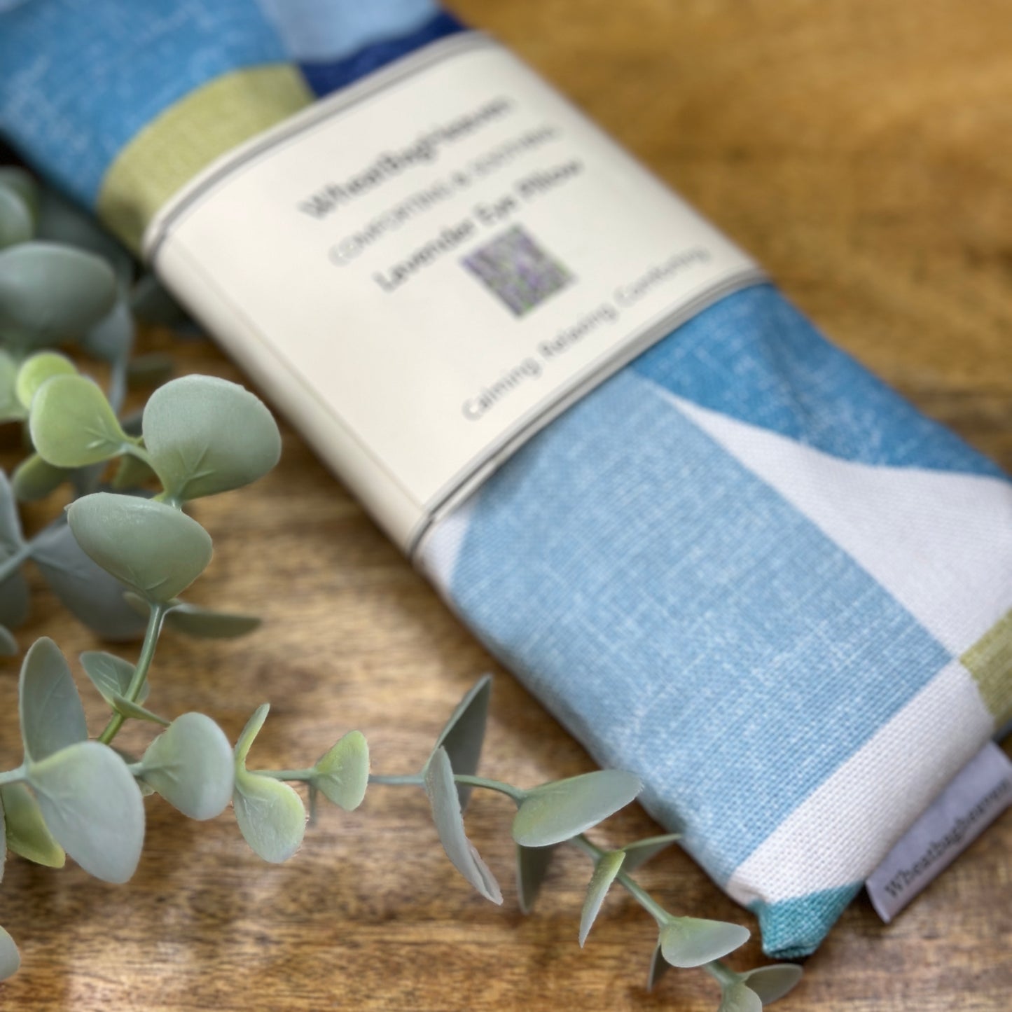 Wellbeing aromatherapy heat pack wheat bag, lavender scented floral reheat-able new mum gift.