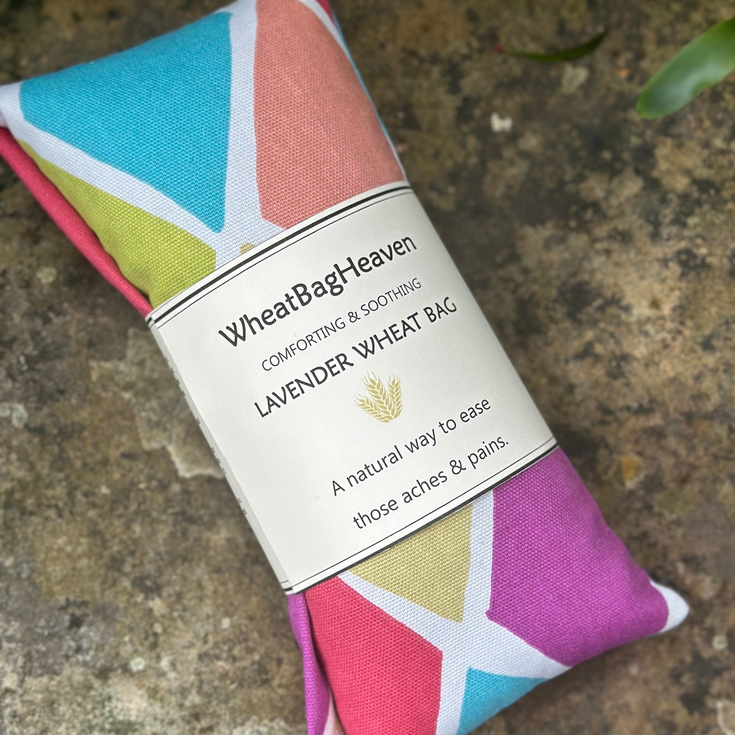lavender scented long wheat bag, practical re-usable heat pad, hottie for bedtime snuggles
