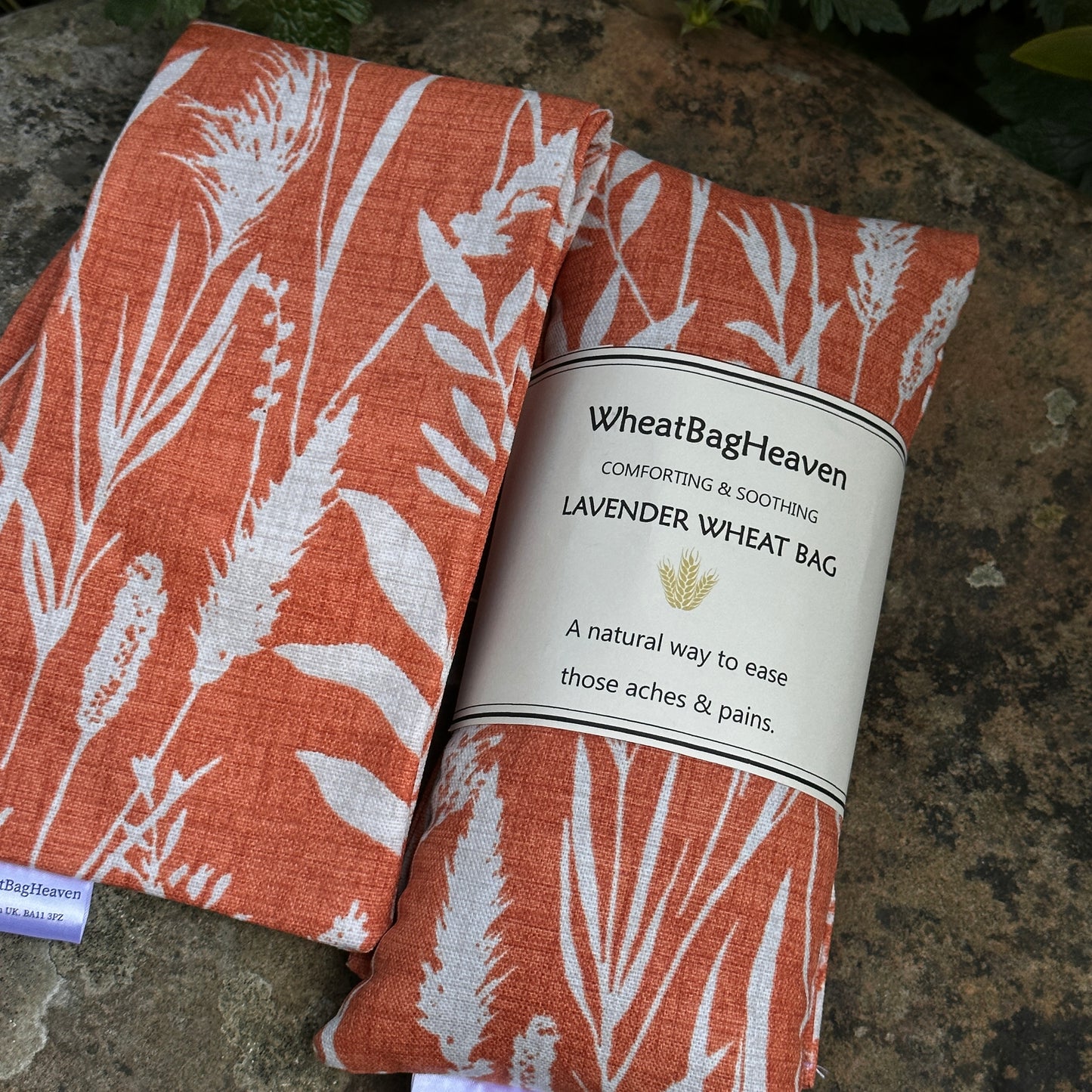 Orange grass lavender wheat bag for aches and pains