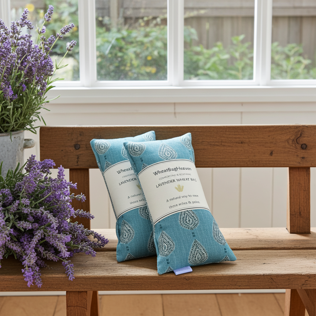 Blue Teal Wheat Bag – Lavender Scented Microwavable Heat Wrap for Neck & Body