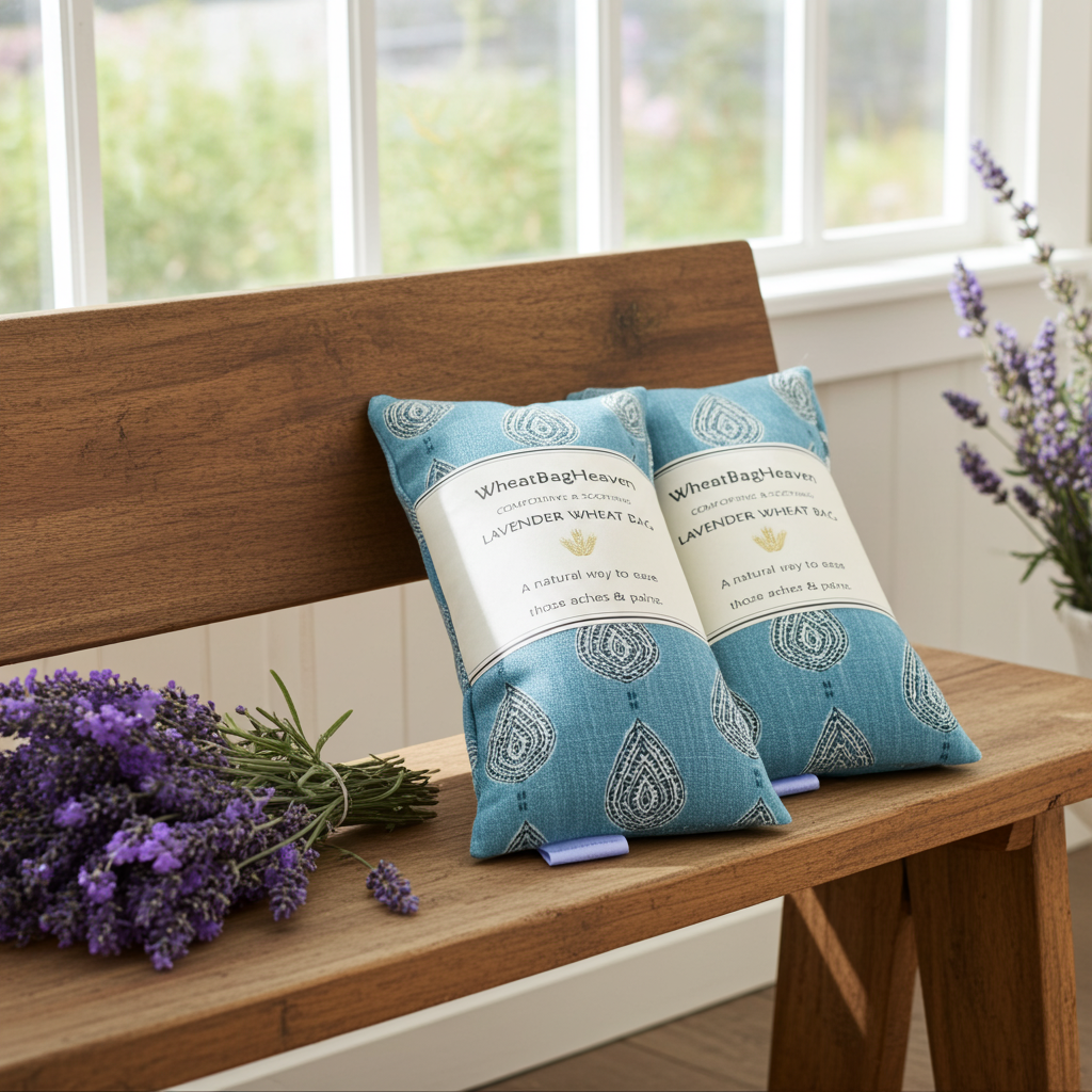 Blue Teal Wheat Bag – Lavender Scented Microwavable Heat Wrap for Neck & Body
