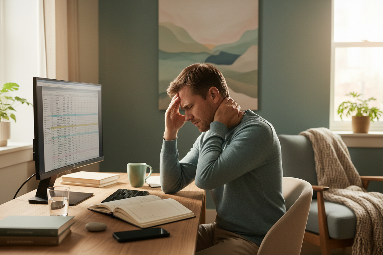 a person suffering with stress 