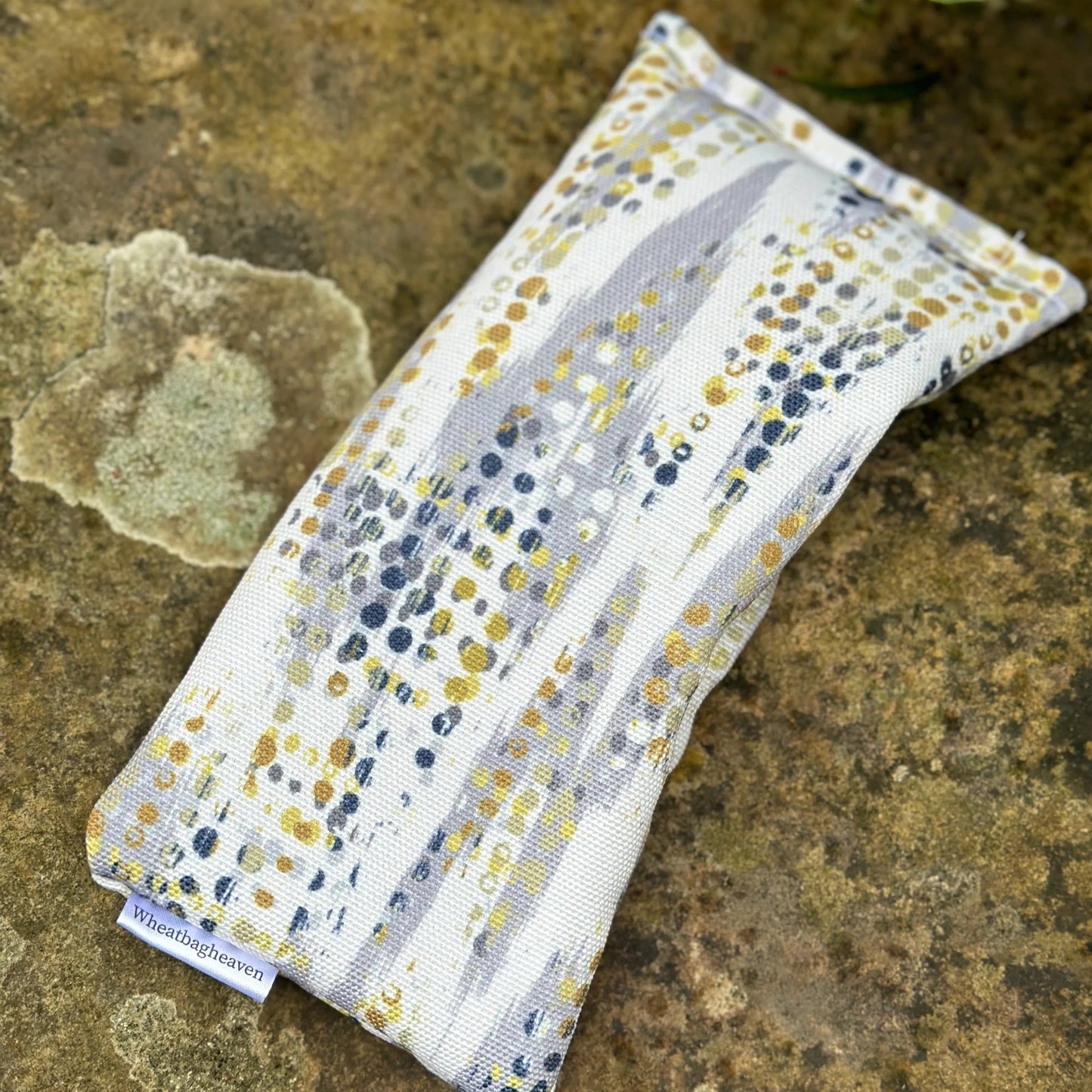 Cotton eye pillow with organic flax seed and lavender for restful sleep