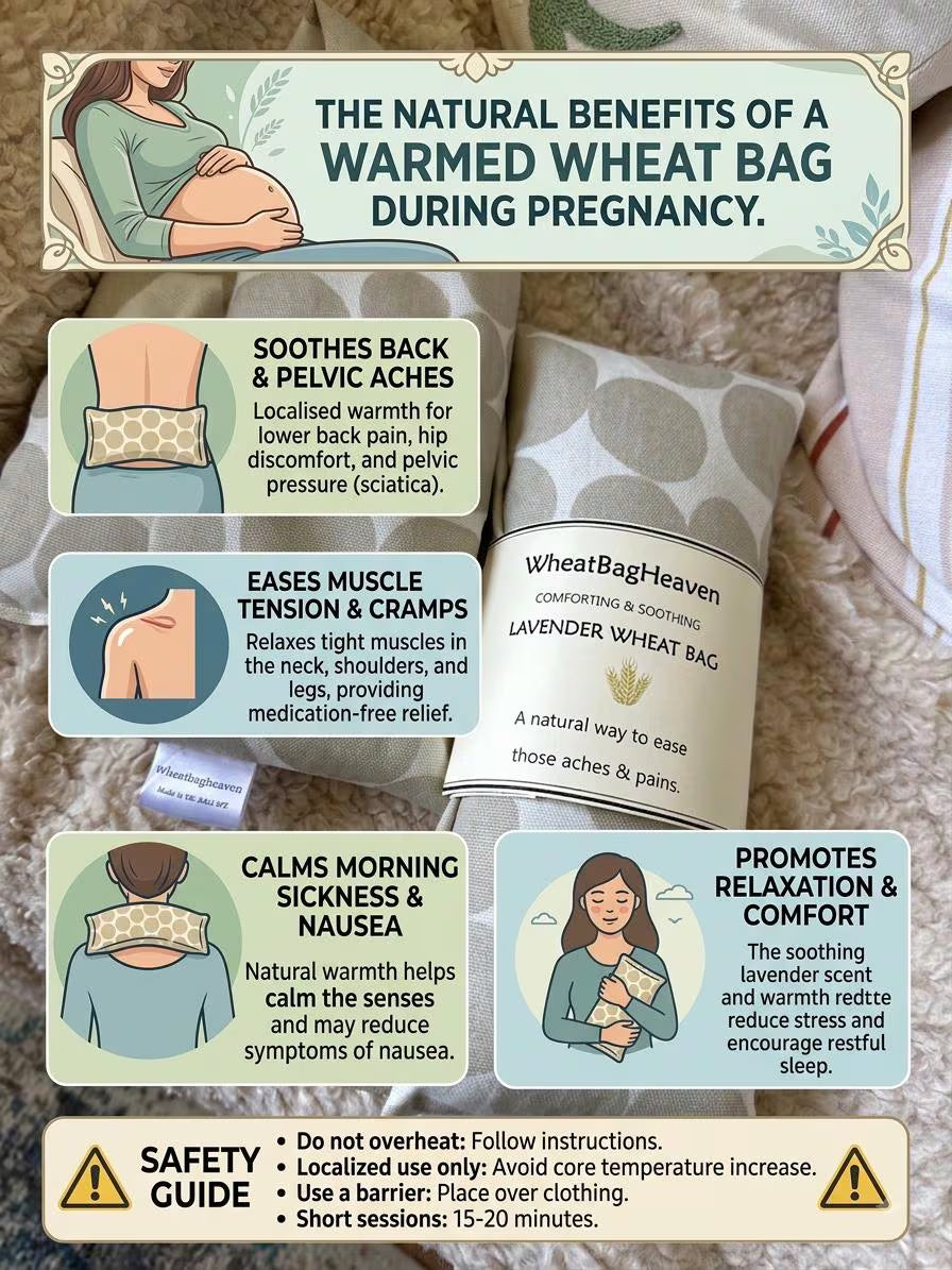 Pregnancy Wheat Bag Gift | Extra Long Lavender Heat Wrap for Mums-to-Be