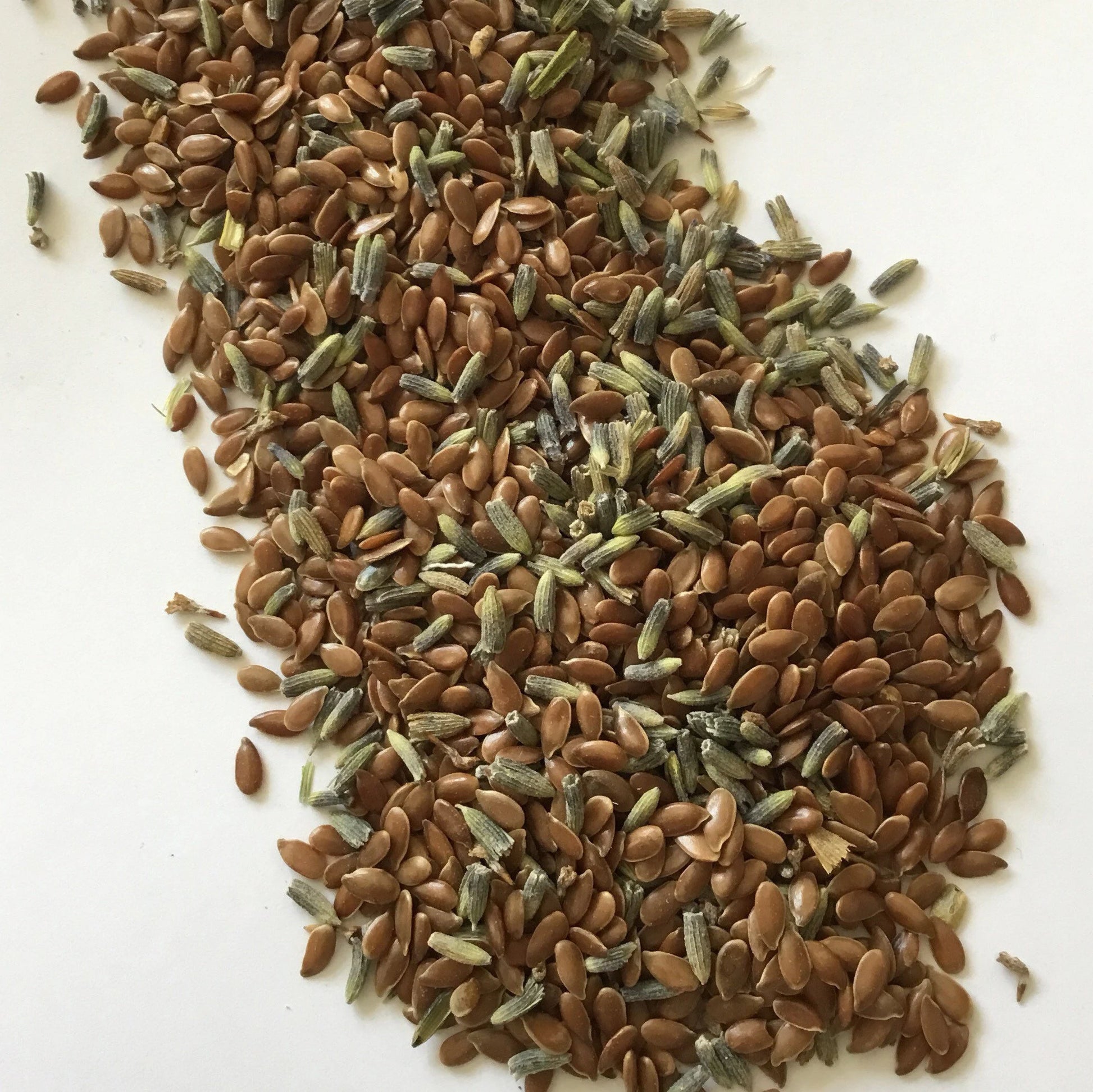 organic brown flax seed and dried lavender buds for wheatbagheaven eye pillows and sleep masks