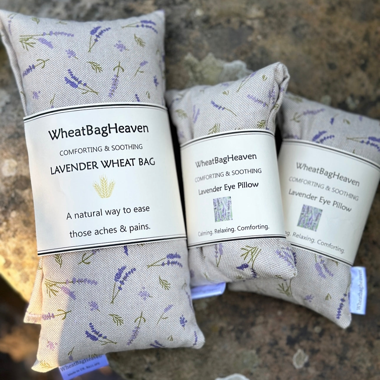 lavender scented eye pillows filled with organic flax seed and lavender buds