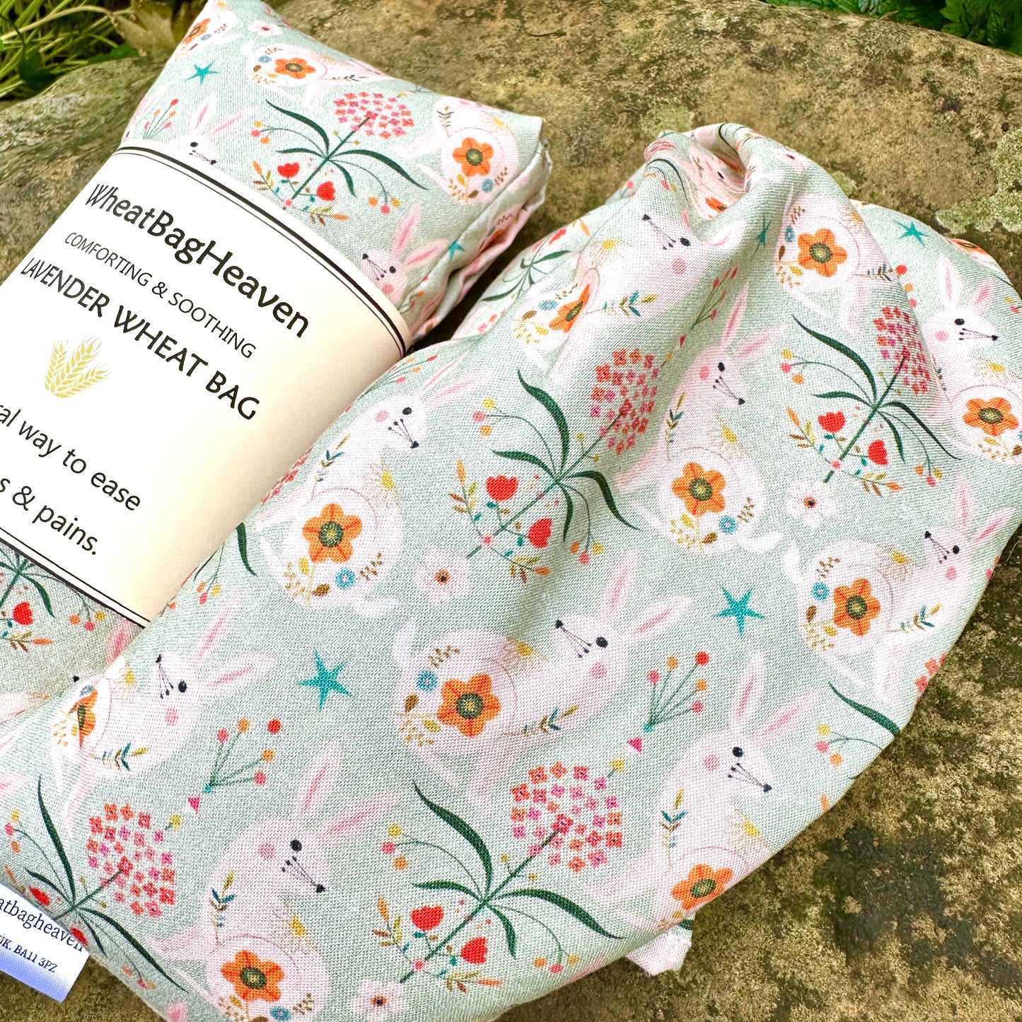 Bunny children’s heat pad. Lavender scented, long cotton wheat bag, snuggles, sleep and wellness gift
