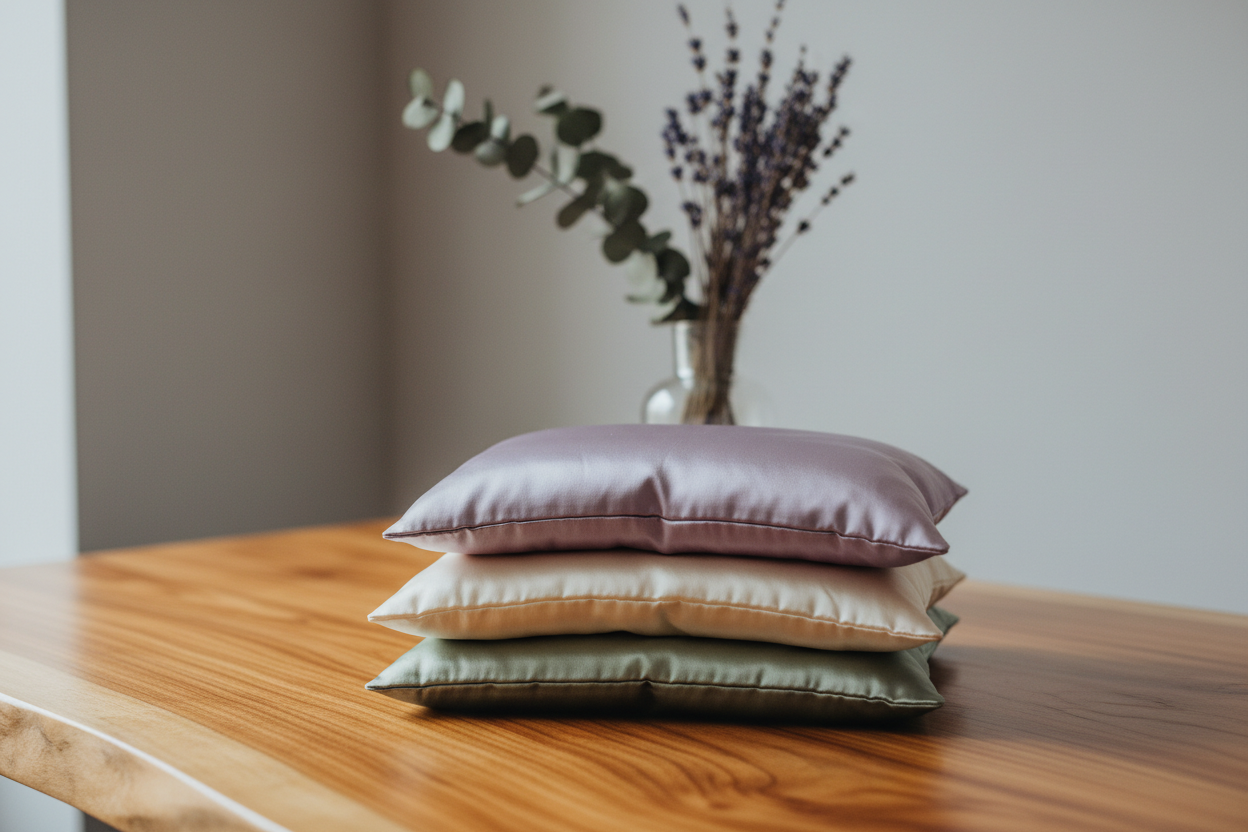 Liberty Silk Lavender Eye Pillow - Anti-Aging Sleep Mask for Puffy Eyes & Wrinkles