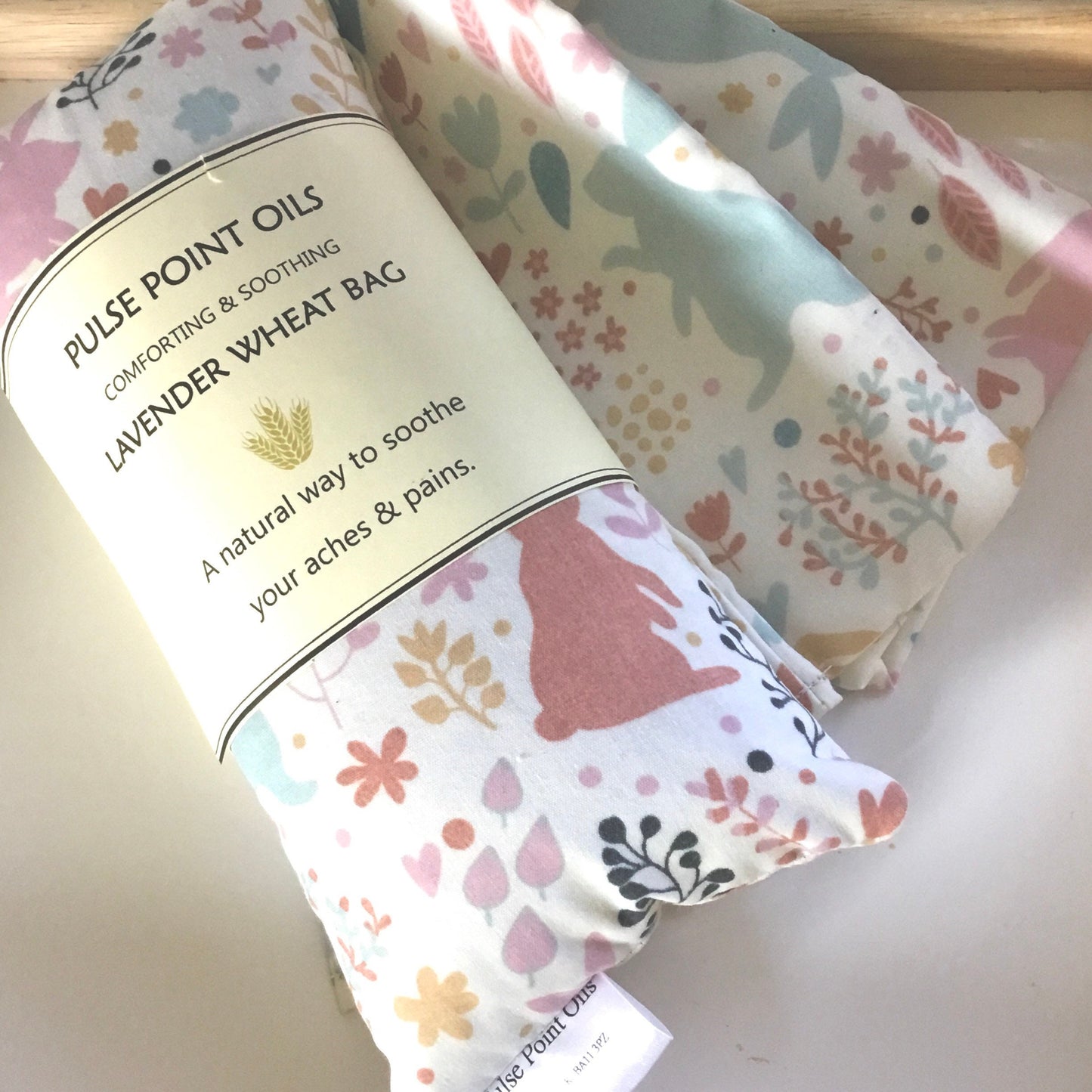 Pastel Bunny lavender scented wheat bag. Rabbit heat pad comforter. Children’s get well soon gift, bedtime sleep aid. child’s heat wrap