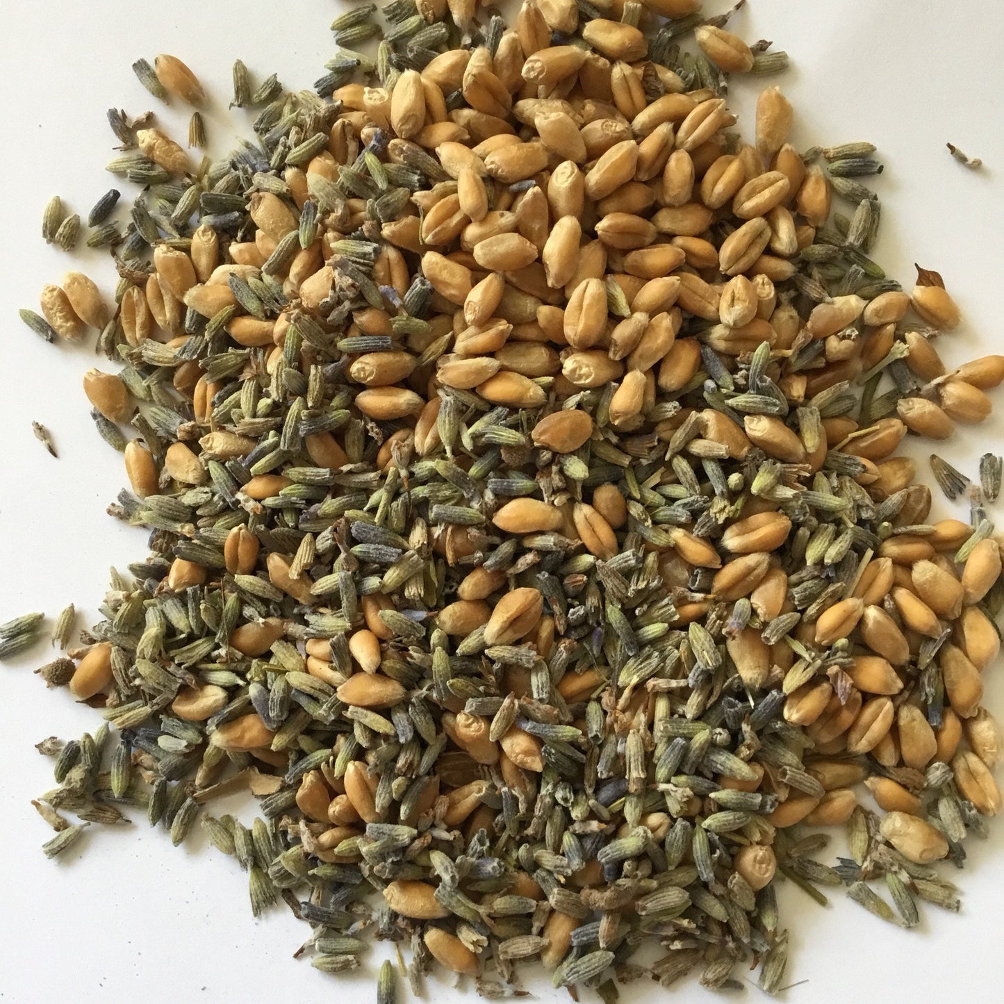 Ingredients for lavender wheat bags for comfort and relaxation. 