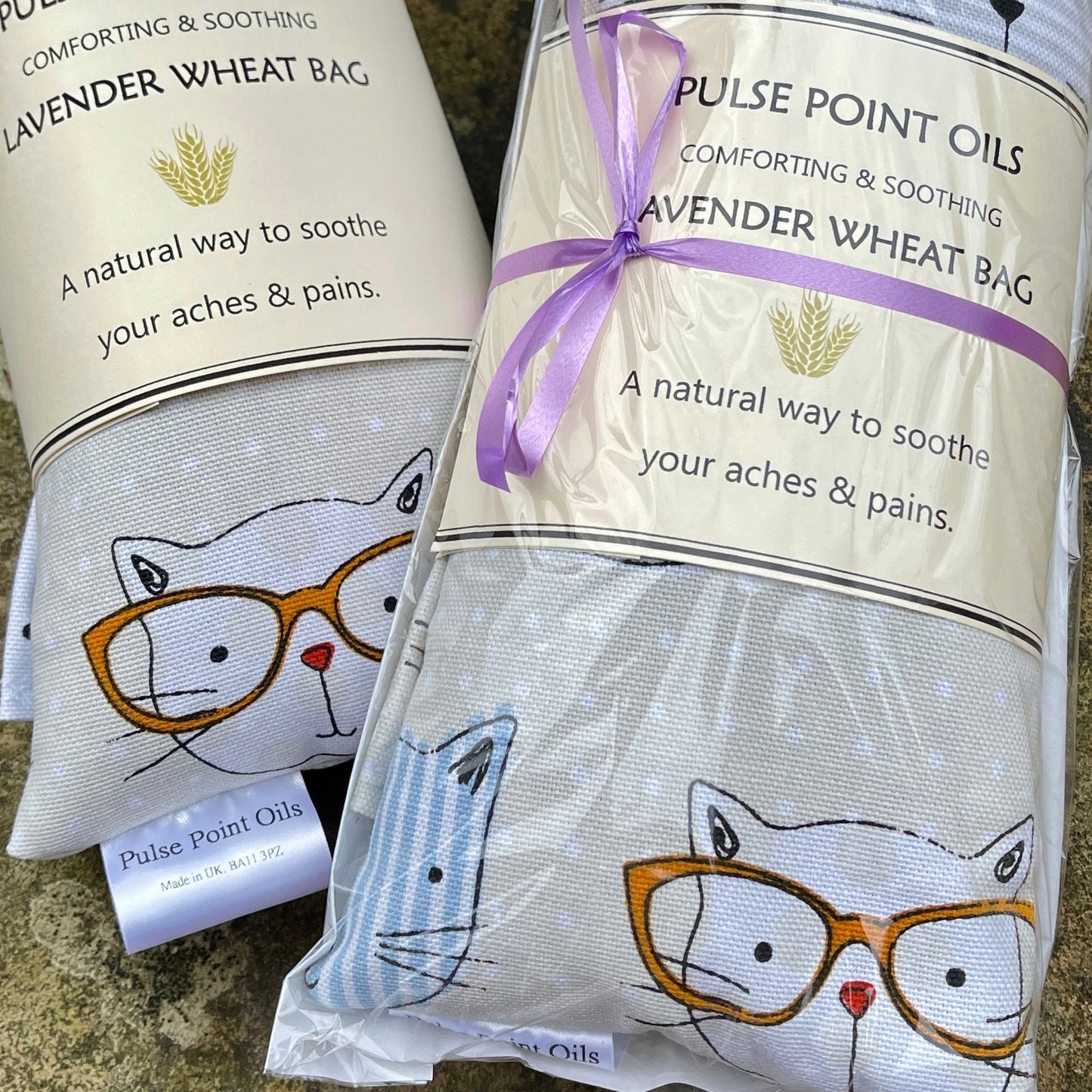 microwavable wheat bag | lavender heat pack, lovely hot cold pack care package for her | get well soon gift