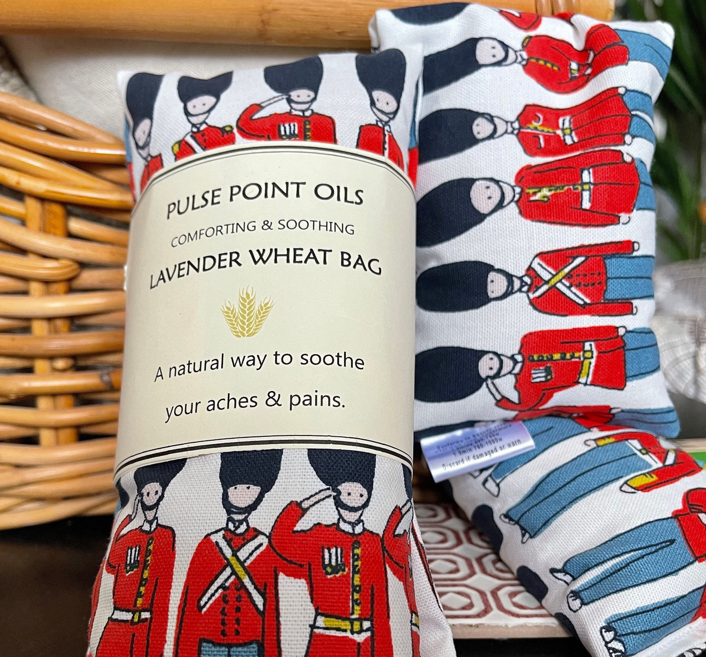 London beefeaters changing of the guard cotton lavender scented wheat bags for children. 