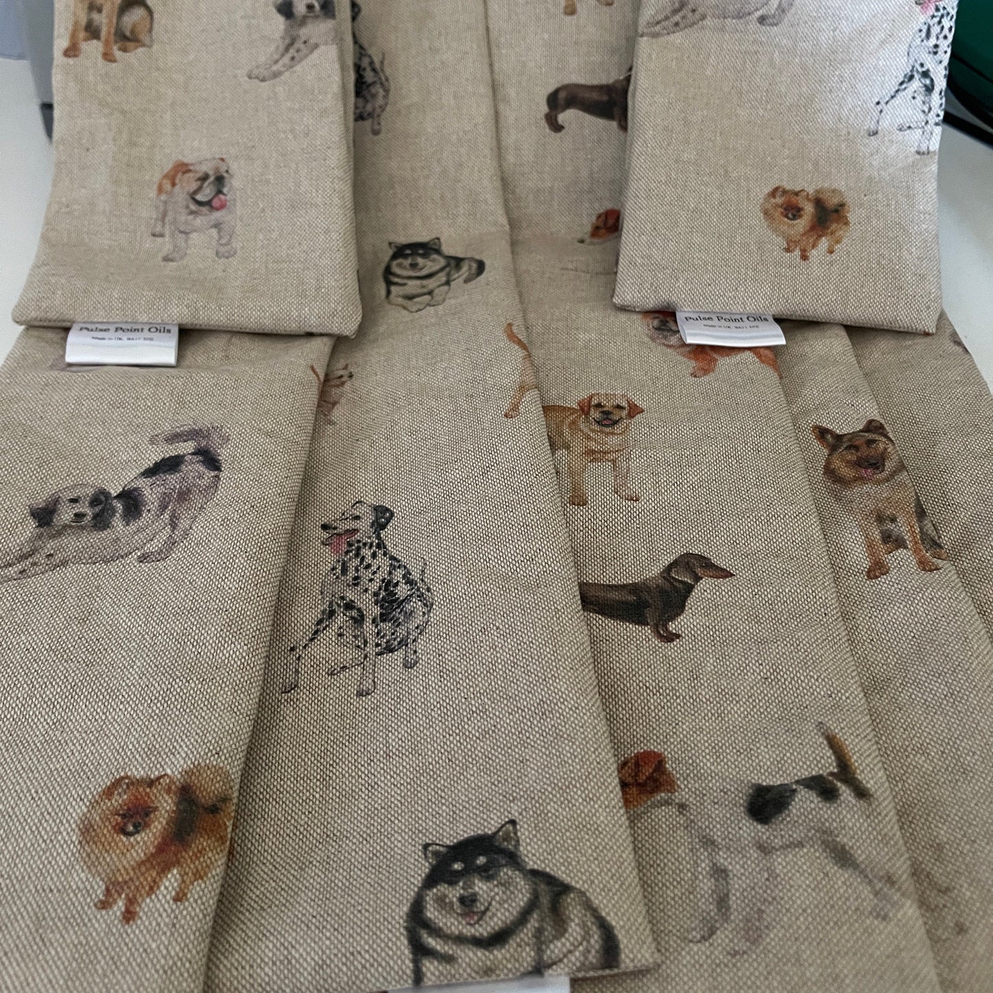 outer wrap for dog print for lavender scented wheat bags. Alsatian, Bulldog, Chihuahua, Labrador